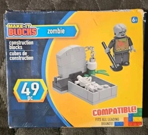 Bloques de maquillaje: 49 bloques de construcción temáticos de zombis/cementerio para PC. Nuevo - Imagen 1 de 2
