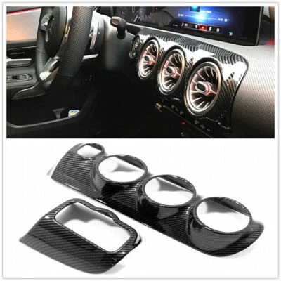 Carbon Fiber Look Air Vent Outlet Cover for Mercedes-Benz A Class W177 2019-2022 - Изображение 1 из 4
