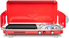 2-In-1 Gas Camping Stove | Portable Propane Grill/Stove Burner W/Integrated Igni