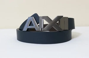 Armani Exchange Herren Wende Logo Leder Gürtel Gr. 34,38,40,42 Neu Mit Etikett - Bild 1 von 8
