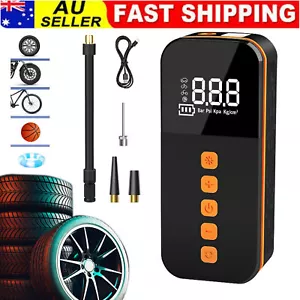 Portable Auto Car Tire Pump Tyre Inflator Electric Pump Gauge USB Rechargeable - Picture 1 of 12