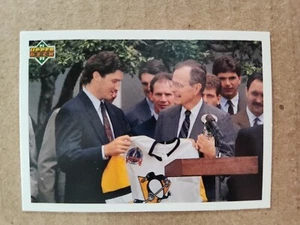 MARIO LEMIEUX White House Welcome 1991-92 UPPER DECK Hockey Card #47 - Picture 1 of 2