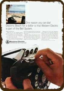 1966 WESTERN ELECTRIC PAY TELEPHONE Vintage-Look DECORATIVE REPLICA METAL SIGN - Picture 1 of 1