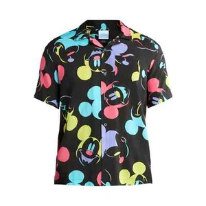 DISNEY Mickey Mouse Men's SIZE XL 46-48 Heads Color Graphic Shirt Multicolor NEW - Picture 1 of 5