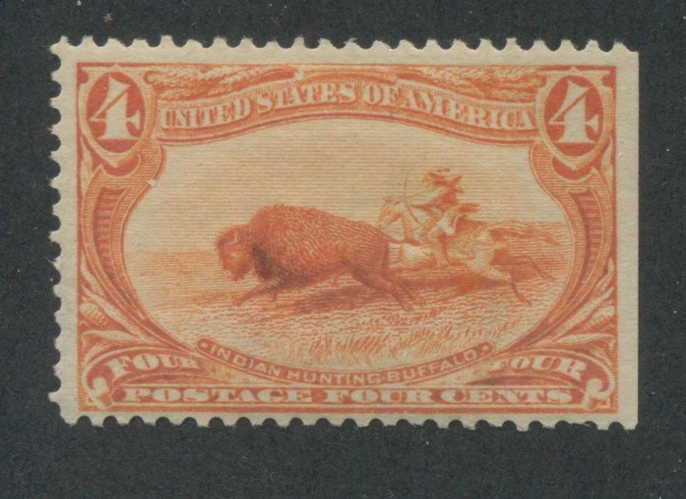 1898 US Stamp #287 4c Mint Lightly Hinged F/VF Original Gum Catalogue Value $100 - Image 1 of 1