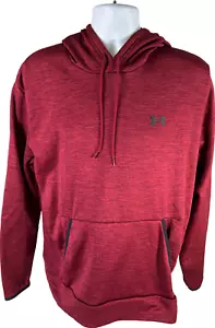 Under Armour Men’s Red Burgundy Fleece Twist Pullover Hoodie Sweatshirt - L - Picture 1 of 4