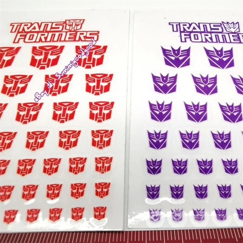 X2 Transformers Autobot Red Decepticons Purple G1 Symbol Logo Sign Sticker Decal Cover
