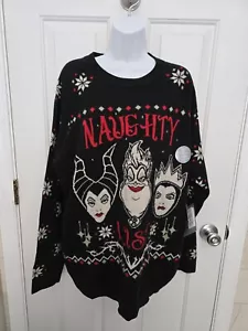 Maglione brutto Natale Disney Parks Villains Lista Cattivi Illumina XL con Etichette - Foto 1 di 7
