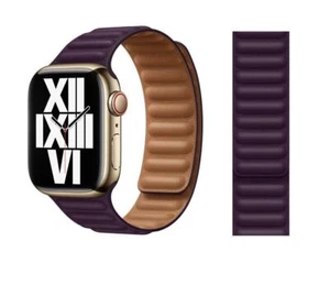 Original Apple Leather Link Armband S/M 42/44/45mm Dark Cherry Sehr Gut - Bild 1 von 1