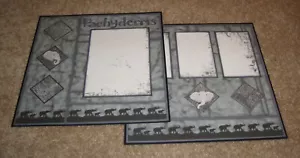 Two-Page 12x12 Premade Scrapbook Pages ~ Pachyderms.....Elephants - Picture 1 of 4
