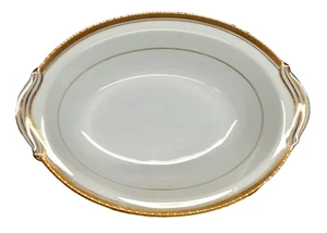 Noritake Richmond Oval Vegetable Serving Dish Ceramic 6124 Gold Trim Japan 10x8 - Picture 1 of 13