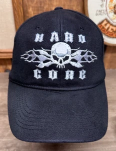 Y2K Hardcore Hardcore Tribal Skull Flames Biker Style Hat Adjustable Cap NWOT - Picture 1 of 5