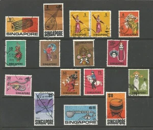 SINGAPORE SG101-15 THE 1968-73 SET OF 15 USED CAT £36 - Picture 1 of 1