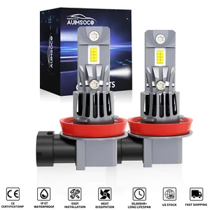 H11 LED Headlight Super Bright Bulbs Kit 6500K White 60000LM High/Low Beam 2x - Picture 1 of 12