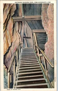 Eingang Niagara Höhle Iowa Minnesota Linie Iowa Postkarte - Bild 1 von 2