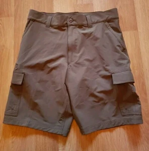 Great Northwest Mens Size 34 Cargo Shorts Olive Green Burmuda Stretch Pockets - Picture 1 of 7