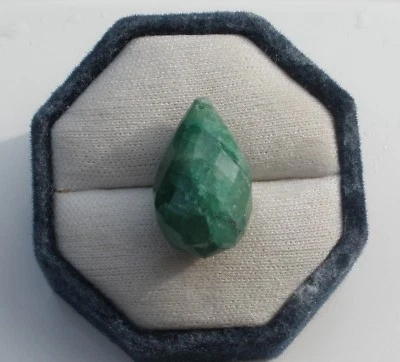Briolette Esmeralda Perforado Suelto Gema Natural 26 x 14mm Foto 1 de 3