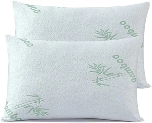 Almohadas de espuma viscoelástica de bambú antialérgicas cuello cabeza respaldo almohada de bambú - Imagen 1 de 9