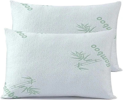 DIAMONDTEX30 Bamboo Memory Foam Pillows Anti Allergy Neck Head Back Support Bamboo Pillow