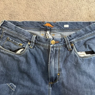 Pantalones de mezclilla Tommy Bahama estándar para hombre talla 35x32 azul algodón Tencel Foto 1 de 4