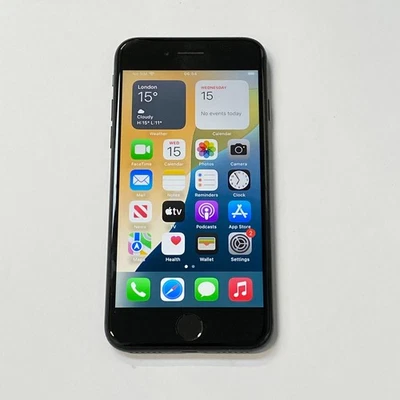 iPhone SE 2020 64GB Black Unlocked IOS 18 Apple Smartphone Some Bright Pixels - Image 1 of 4