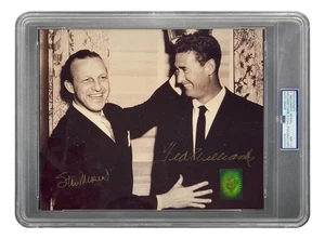 Ted Williams Stan Musial Signed Slabbed 8x10 Photo PSA NM-MT 7.5 - Picture 1 of 2