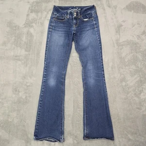 American Eagle Jeans Womens 00 Regular Blue Artist Super Stretch Bootcut Denim - Picture 1 of 19