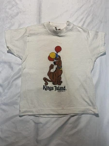Vintage Scooby-Doo Kings Island Shirt Youth 6-8 White Hanna-Barbera Made USA 80s - Bild 1 von 7