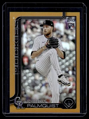 2025 Gold Paper  Carson Palmquist  Rookie 48/50 Colorado Rockies #US321 - Image 1 of 2