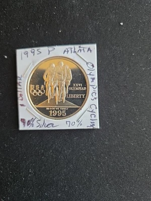 1905 P Atlanta Olympics Cycling  1 Dollar - Image 1 of 4