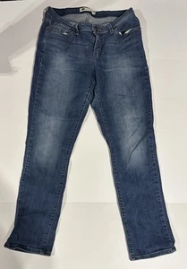 Levi’s 529 Curvy Skinny Leg Blue Jeans Women’s Size 14 Mid Rise Stretch Denim - Picture 1 of 7