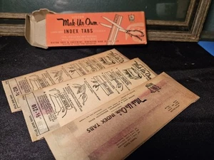 Vintage Index Tabs Make-Ur-Own Transparent Tabs Advertising MCM - Picture 1 of 5