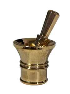 Miniatur Puppenhaus Messing Mörser und Stößel Apotheker 1" Figur - Bild 1 von 2