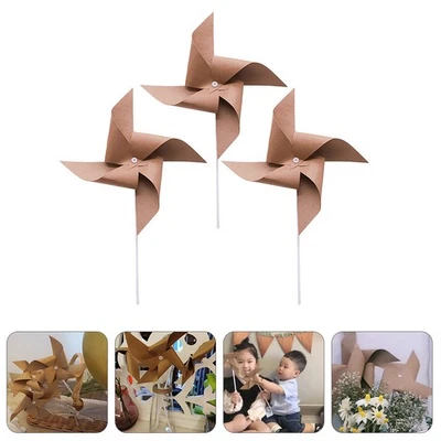 3 Pcs Handheld Windmill Decor Birthday Photo Props Paper Pinwheel - Bild 1 von 4