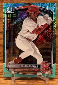 YAIRO PADILLA Aqua Mojo Refractor /299 1st Bowman | 2025 Bowman Chrome CARDINALS - Picture 1 of 2