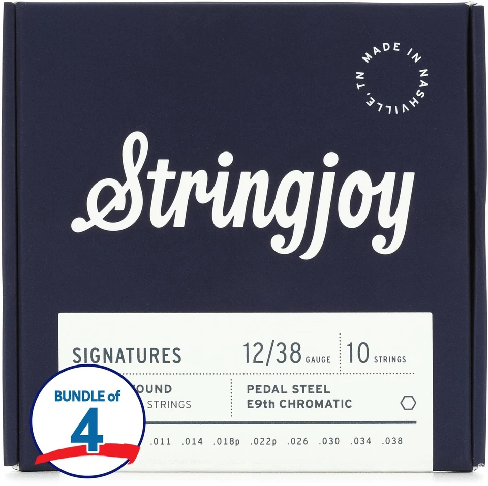 Stringjoy Signatures Nickel-wound Pedal Steel E9th Guitar Strings (4 Pack) - - Image 1 of 1
