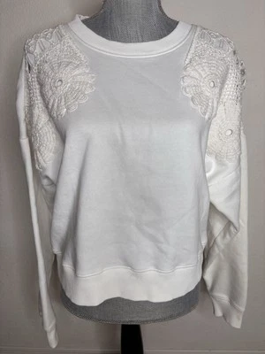 Sudadera American Eagle Off White Crochet Talla M Foto 1 de 4