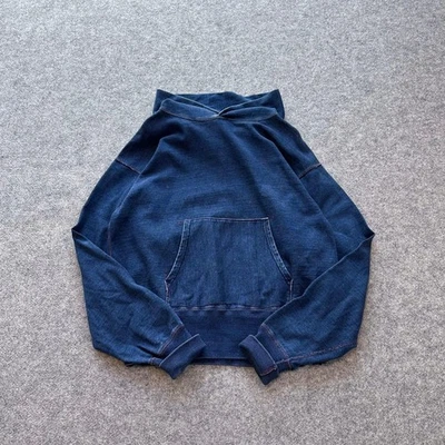 Sudadera con capucha de gran tamaño 45R 45 rpm North Marine Drive algodón índigo Japón Foto 1 de 4
