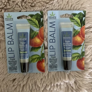 x2 Hempz - Lip Balm Triple Moisture - Fresh Citrus SPF 15 .44oz / 13mL Exp 5/26 - Picture 1 of 1