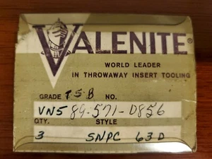NEW SURPLUS 5PCS. VALENITE SNPC 63D GRADE VN5 CARBIDE INSERTS - Picture 1 of 2