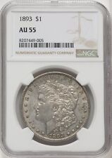 1893 US Morgan Silver Dollar $1 - NGC AU 55