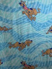 Vintage Dan River Scooby-Doo Dan Twin Flat Sheet Blue Water 92x66”
