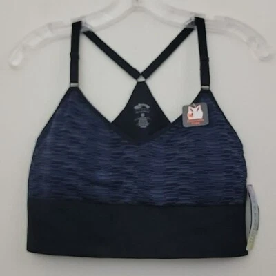 Sujetador deportivo Cascade Sport azul y negro estampado espalda deportiva XXL nuevo con etiquetas Foto 1 de 4