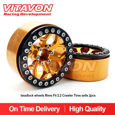 Vitavon CNC Alu beadlock wheels Fit 2.2 Crawler Tires for RYFT Capra  sells 2pcs - Image 1 of 4