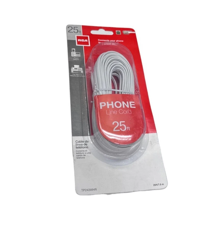 NEW RCA TP243WHR, 25ft Phone Line Cord **SALE** - Image 1 of 1