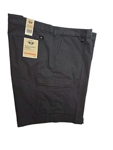 Herrenshorts. Größe 48 flache Vorderseite, Dockers grau Baumwollmischung Cargo-Taschen neu - Bild 1 von 8