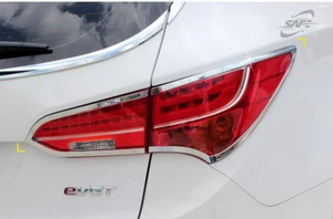 SAFE Chrome Rear Lamp Cover Molding 2p for 2012/08 ~ 2015 Hyundai Santa FE - Picture 1 of 7