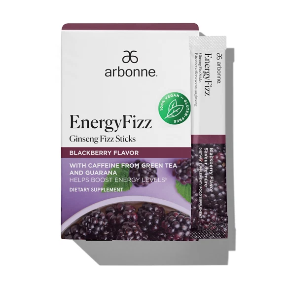Arbonne Energy Fizz Ginseng Fizz Sticks Sabor Mora 30 varillas 4126 Foto 1 de 1