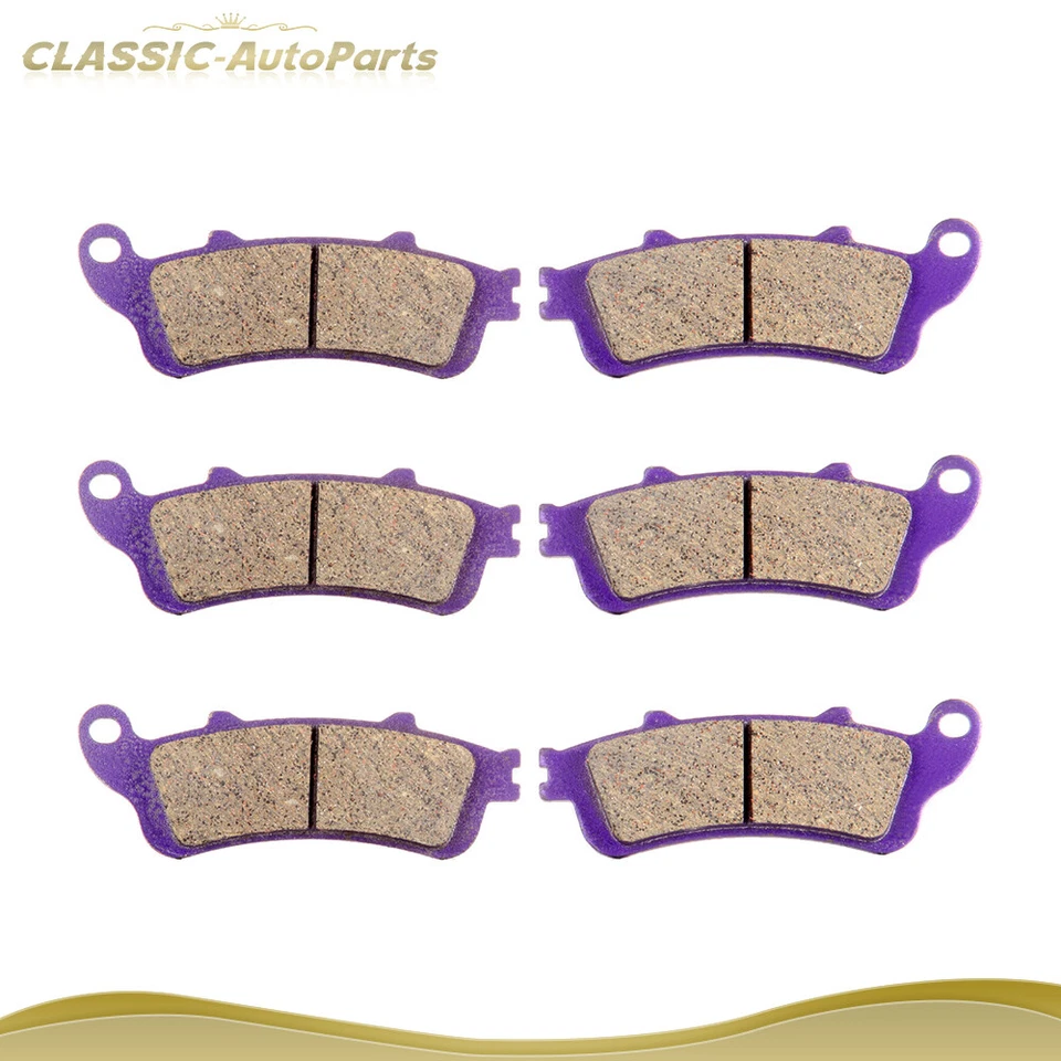 Pastillas de freno delanteras traseras de fibra de carbono para Honda VTX 1800 1800R 180 FA261 2002-2008 Foto 1 de 4