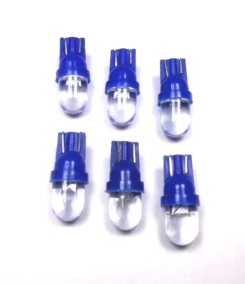 6 bombillas LED Super Brillantes BBT 12 voltios Azul Base Cuña Foto 1 de 3